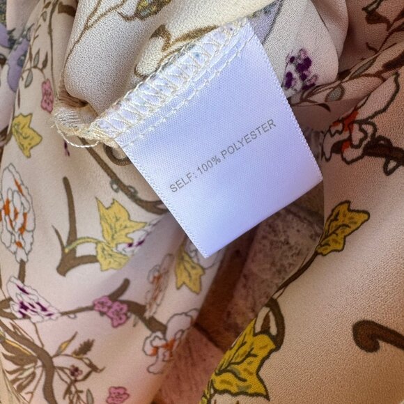 Rose+Olive 3/4 Sleeve 1/2 Button V-Neck Floral Blouse Women's Size 2X. - Picture 4 of 8